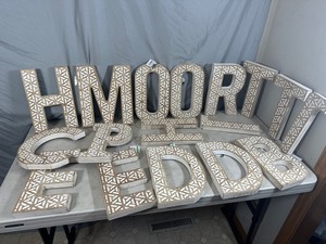 lot 51 image: Large Lot of New Wooden Letters