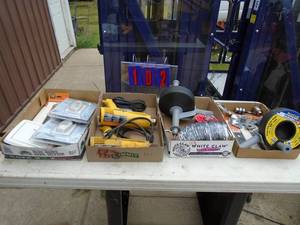 Qty of 4 flats of misc hardware. As shown.