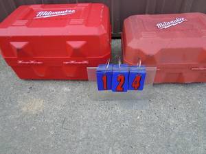 Qty of 2 empty Milwaukee tool cases. As shown.