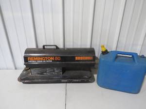 Remington 50 Forced Air Heater with Kerosene Gas Can