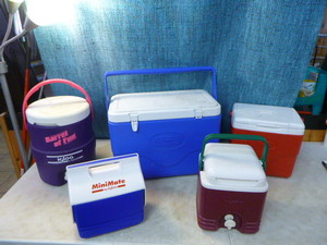 lot 27 image: 5 Coolers