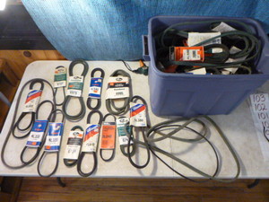 lot 99 image: Tote Full of Belts