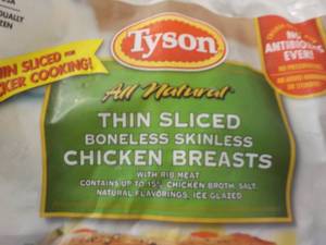 2 ct 36 oz Frozen pkgs Tyson Bonele...
