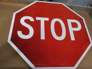 STOP Reflective Metal Sign 24 wide...
