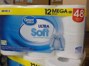 12 Mega Rolls Great Value 2 Ply Toi...
