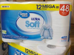 12 Mega Rolls Great Value 2 Ply Toi...
