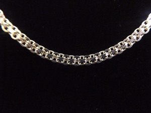 lot 35 image: NEW .925 Sterling Silver Long Thicker Unique Chain Link Necklace