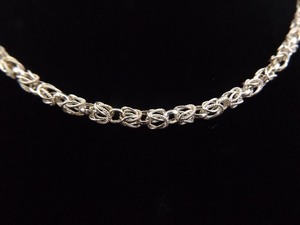 lot 37 image: NEW .925 Sterling Silver Thicker Textured Chain Link Necklace