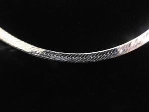lot 39 image: NEW .925 Sterling Silver Long and Thicker Herringbone Necklace