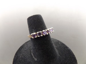 lot 67 image: .925 Sterling Silver Amethyst Ring Size 5