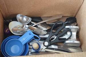 lot 62 image: Assorted Silverware and Kitchen Utensils