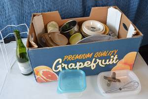lot 77 image: Assorted Lot Ceramic Dishes, Cups, Tupperware, etc.