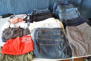 lot 87 image: Assorted Lot Womens Clothes Jeans, Pants, Socks, Shirts