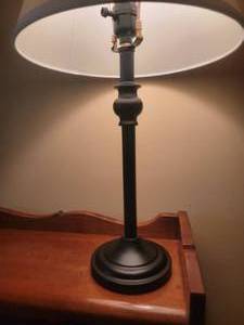 lot 94 image: Matte Finnish Contemporary Candlestick Lamps