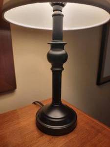 lot 96 image: Matte Finnish Candlestick Lamp