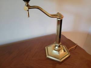 lot 51 image: Polished Brass Finnish Desk Lamp