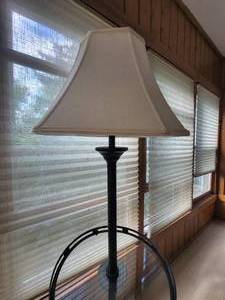 lot 13 image: Aluminum Floor Table Lamp A