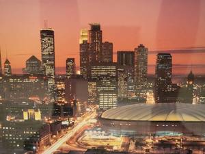 lot 82 image: Striking Fine Art Photography Print - Minneapolis at Night