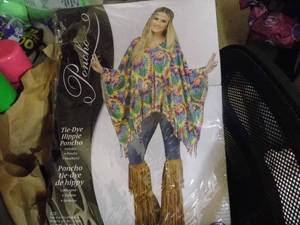 Tye Dye Hippy Chick Poncho