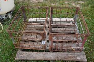lot 224 image: Metal Milk Crates