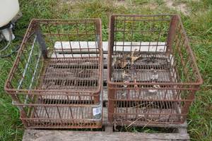 lot 222 image: Metal Milk Crates