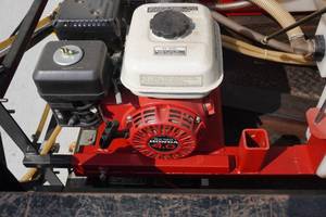 lot 5 image: Skid Mounted Sprayer - Honda 4HP Gas Motor, 75 Gallon Tank with Boom