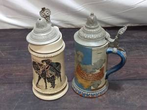 lot 37 image: Two Beer Steins