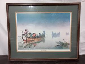 lot 20 image: Framed Lake Superior, 1869 Print