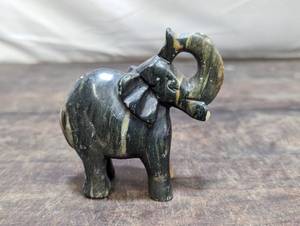 lot 111 image: Hand Carved Rock Elephant
