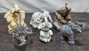 lot 113 image: Collection of 6 Elephants