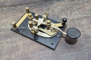 lot 159 image: Old Morse Code Telegraph Model J-38