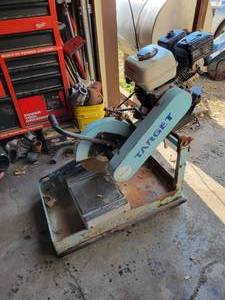 lot 20 image: TARGET 14 Concrete Block Saw Cutter with Honda GX200 Engine with Extra Blades  - NO SHIPPING