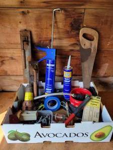lot 67 image: Caulking Guns, Jack, Saw, Hammer and More - NO SHIPPING