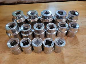 lot 72 image: (16) 34 Drive Metric Sockets - Sizes from 2 to 78