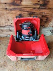 lot 100 image: CRAFTSMAN 1.5hp Electric Router in Case - Tested and Works - NO SHIPPING