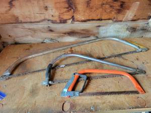 lot 107 image: (3) Hand Tree Saws - NO SHIPPING