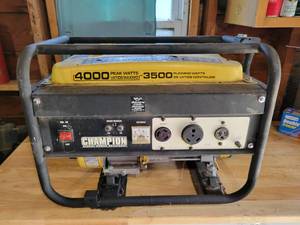 lot 113 image: Champion 4000W Gas Generator - NO SHIPPING
