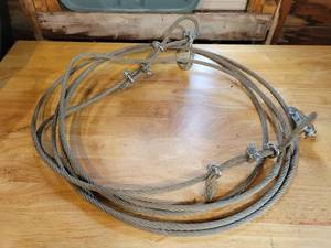 lot 138 image: Steel Tow Cable - 38 x Approx. 20 with Hooks on Both Ends - NO SHIPPING