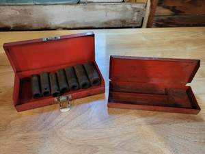 lot 150 image: 38 Drive Deepwell Metric Impact Sockets - Sizes from 17mm to 10mm  Empty Steel Socket Case