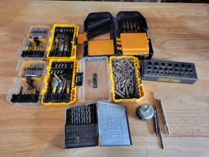 lot 187 image: DeWalt 14 Hex Bit Sets, Drill Bits and More