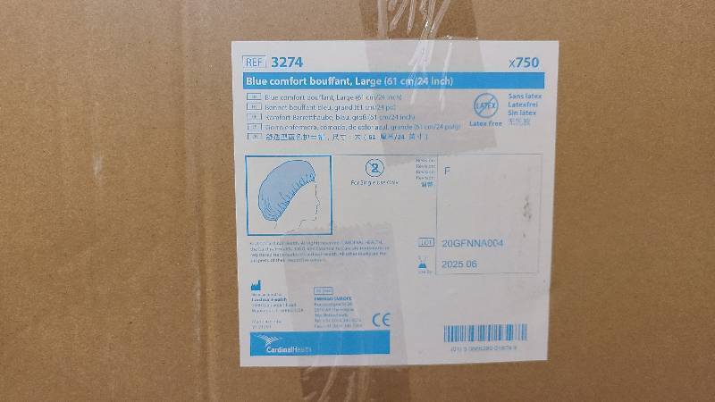 Box of 750 Blue Comfort Large Bouffant hair covers