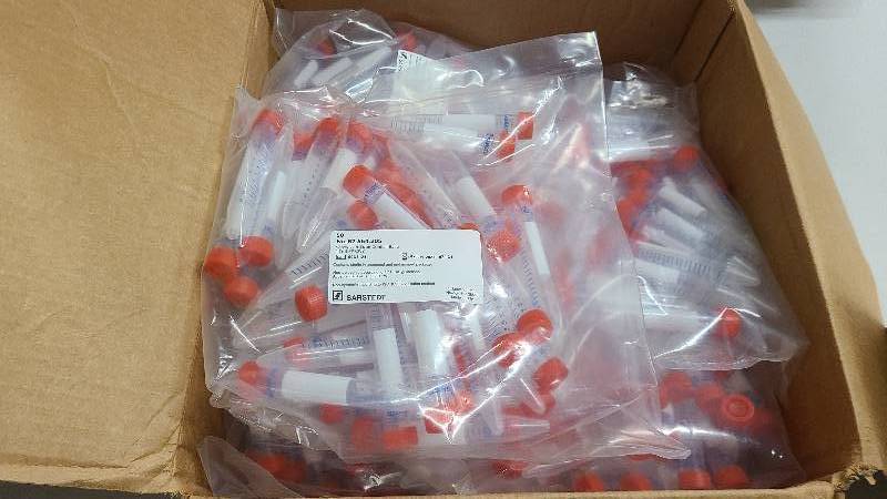 Box of medical collection tubes