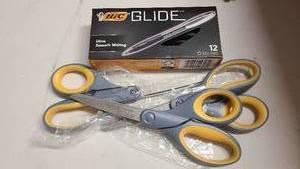 3 Titanium Scissors and BIC Glide Pens