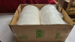 500 Count box of sugarcane disposable plates