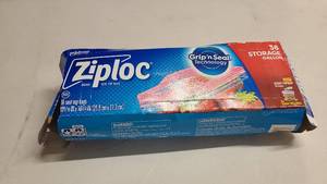 Opened Box of Gallon Zip Lock bags