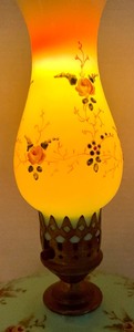 lot 100 image: Fenton Jadite Lamp
