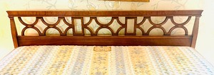 lot 10 image: Vintage Mid Century Modern Drexel King Bed Frame