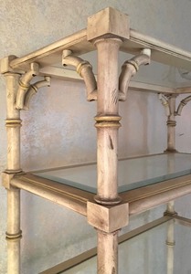 lot 127 image: Vintage Faux Bamboo Decorative Shelf