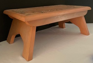 lot 165 image: Wonderful Wooden Stool with Hand Painted Top