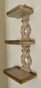 lot 166 image: Vintage 3 Their Shelf with Brass Accents